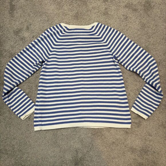 Gudrun Sjoden Blue and White Striped Cardigan Sweater Organic Cotton Size XS - Picture 4 of 12
